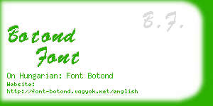 botond font business card